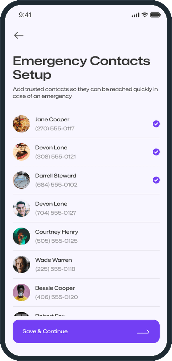 All Alert: When are the contacts and permissions set up?