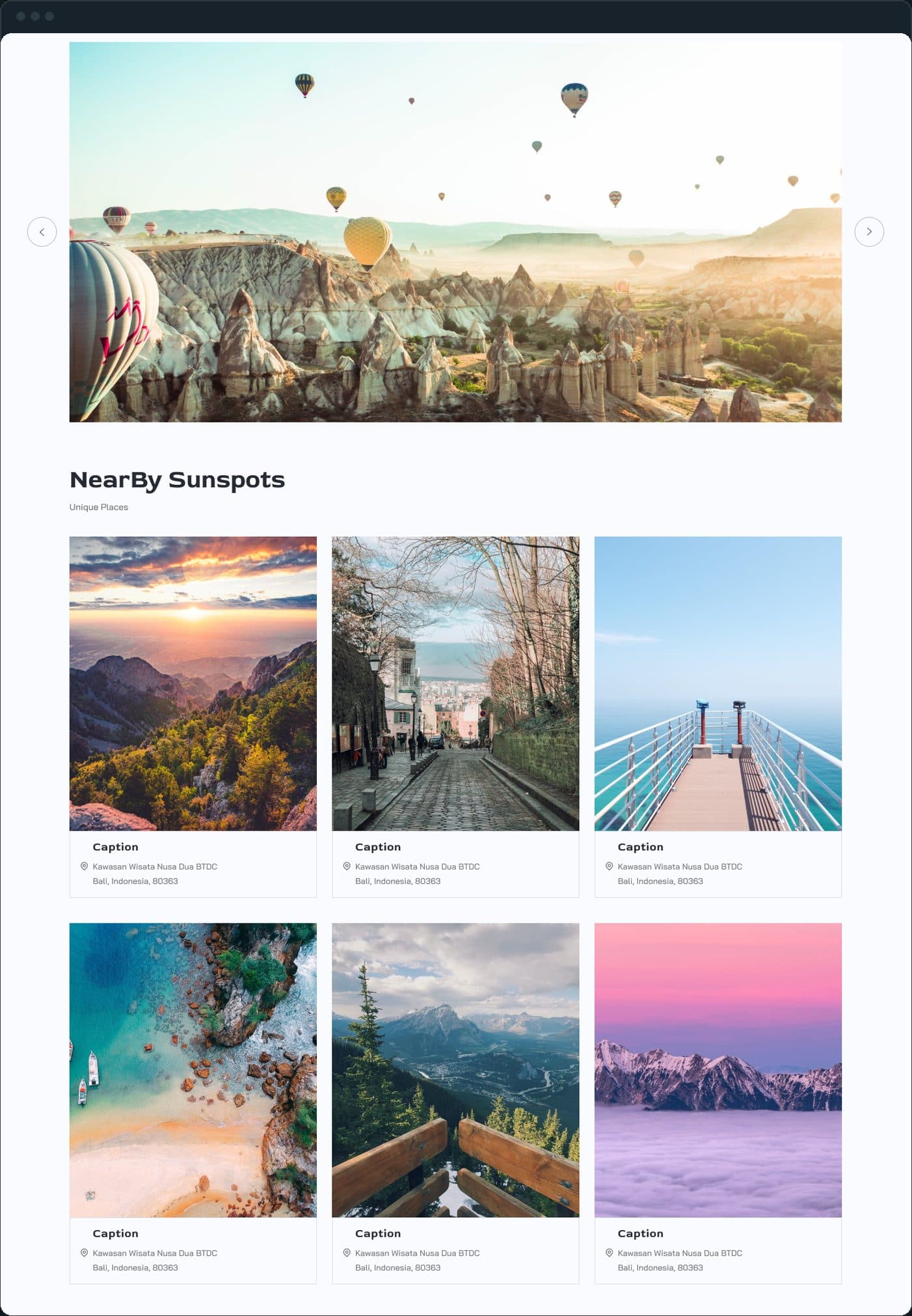 Vista: What does the web landing page show?
