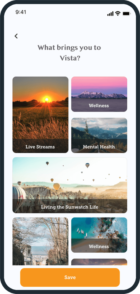 Vista: How does Vista shape the experience to the person?
