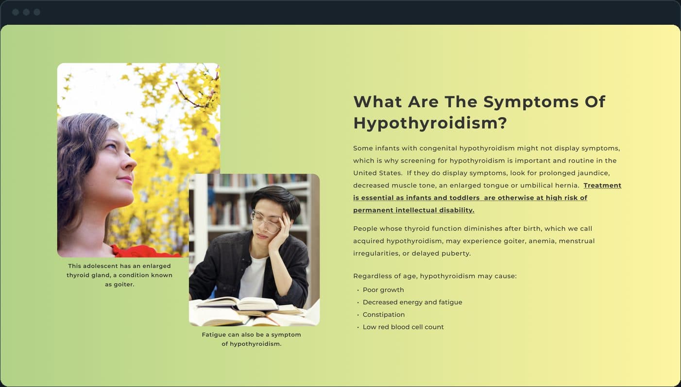 Dr. McIver, MD: How does it explain hypothyroidism?
