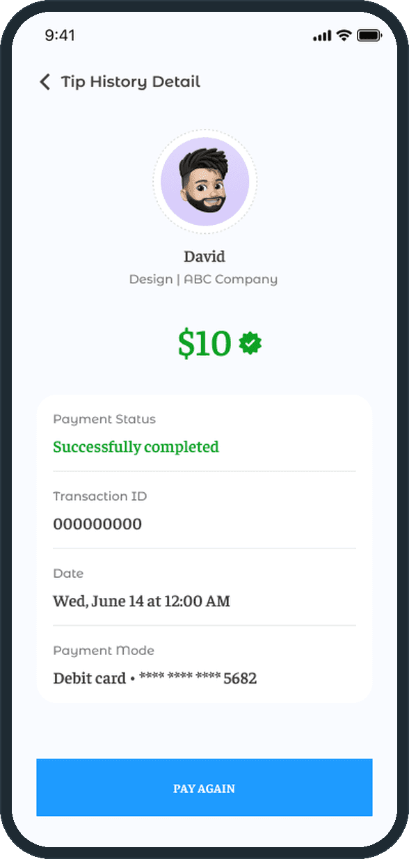 Grati: What does the customer see after paying?