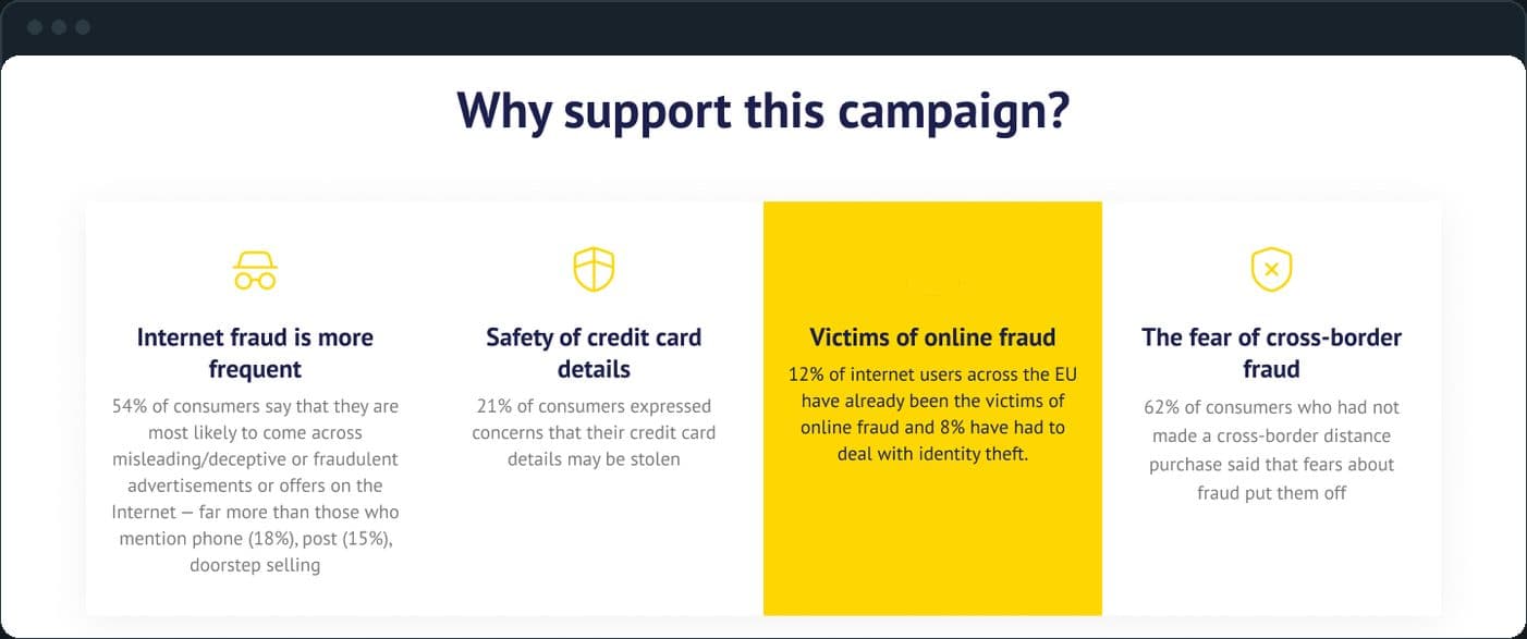 Keep Me Posted EU: What does the home page say first?