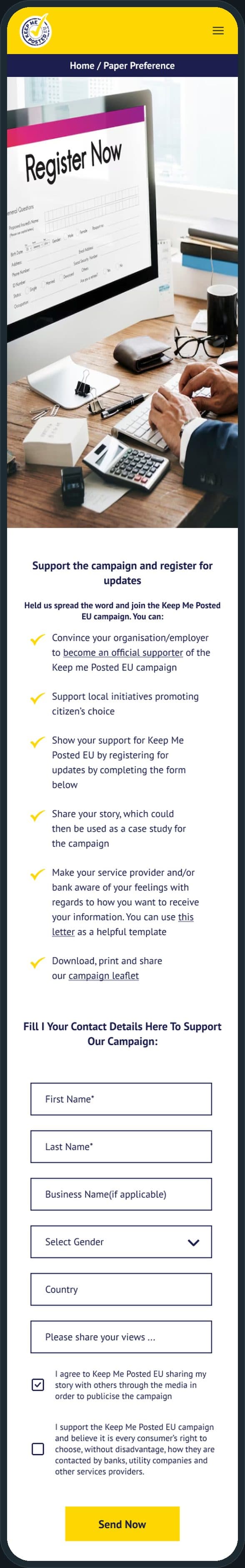 Keep Me Posted EU: How does someone join?