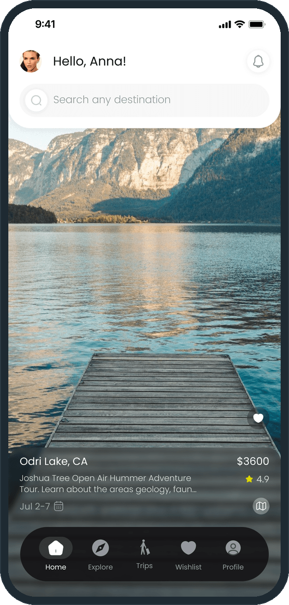 Pax: What does a traveler see when they open Pax?