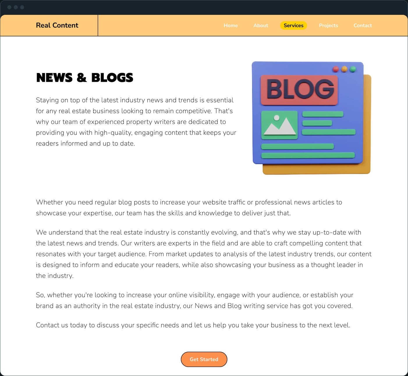 Real Content: What does Real Content write for real estate agencies?