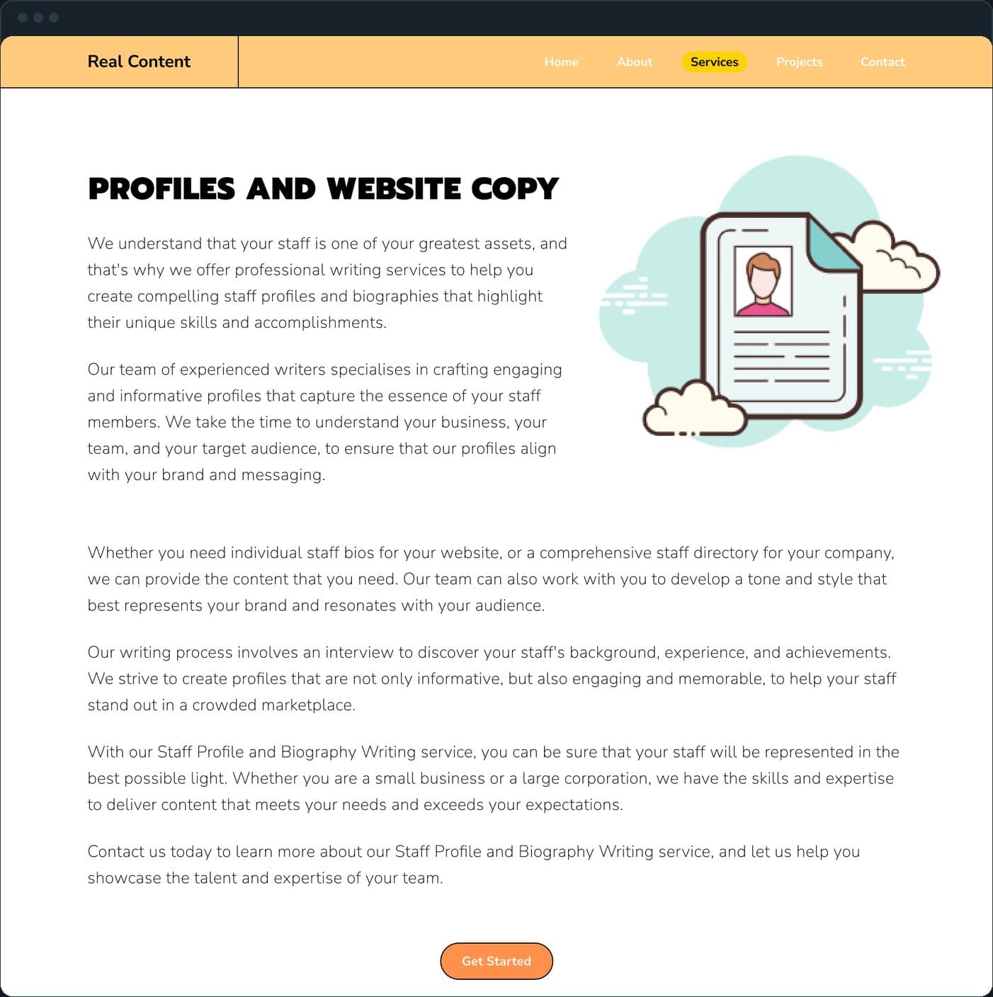 Real Content: How are the listings and the agent profiles written?