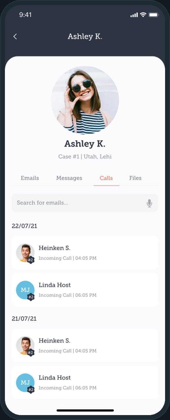 Recite: How does a contact's history stay together?