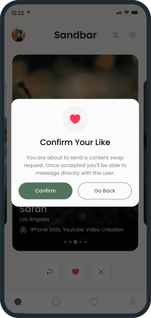 Sandbar: How does a creator find someone to swap shoots with?