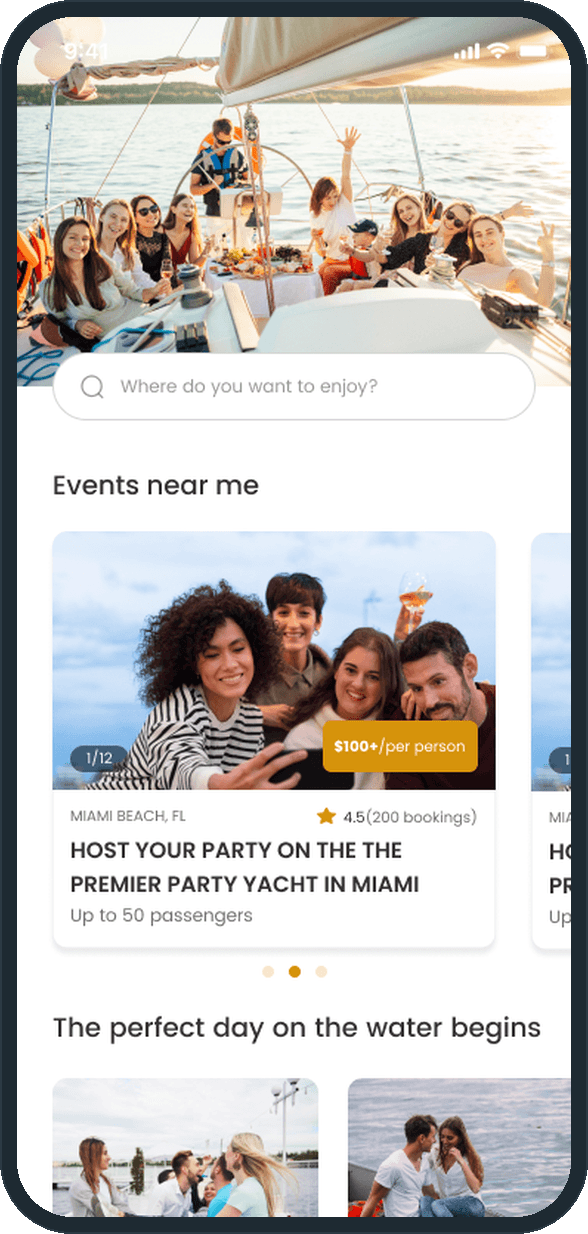 Yachtzy: How does a guest find a yacht event near them?