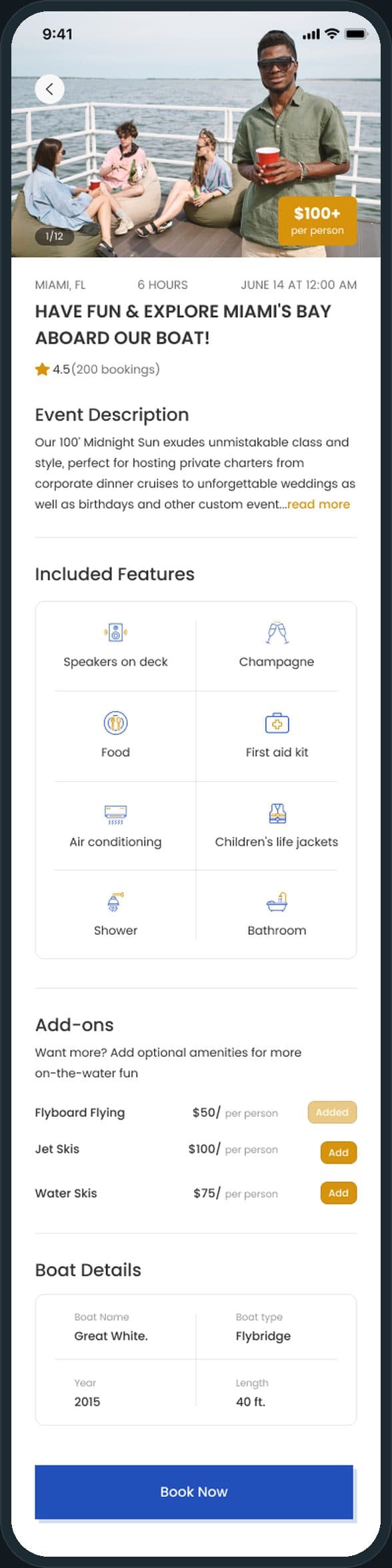 Yachtzy: What does a guest see before booking?