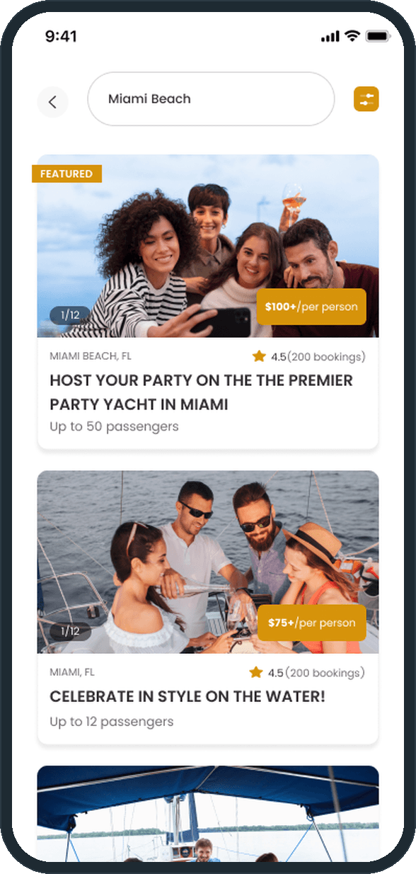 Yachtzy: How does a guest find a yacht event near them?